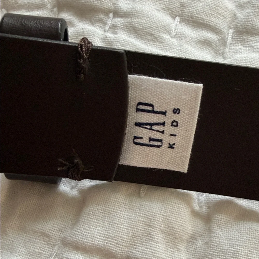 Gap kids Brown Leather Belt with Gold Buckle